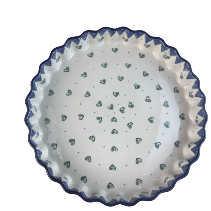 Tava tarta Wild Hearts, ceramica smaltuita, pictata manual, 24 cm [4]