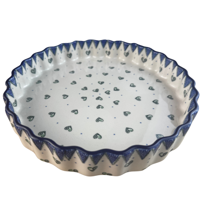 Tava tarta Wild Hearts, ceramica smaltuita, pictata manual, 24 cm [2]