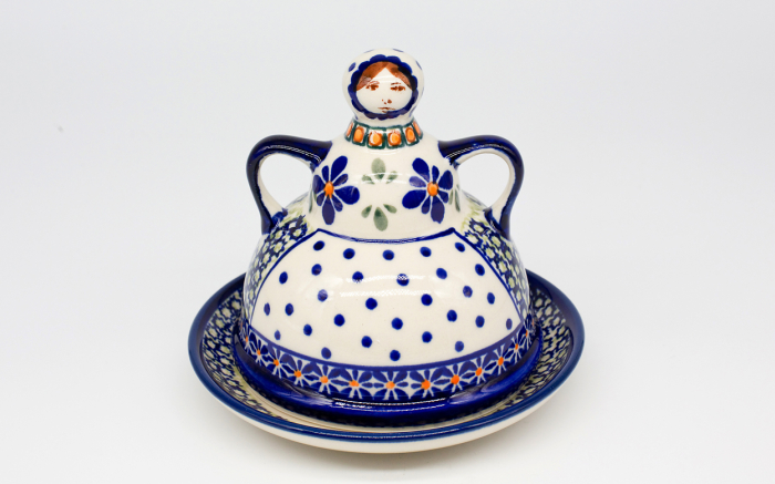 Untiera cu capac "figurina"  Joy, ceramica smaltuita, pictata manual, 12,0 x 14,3 cm [2]