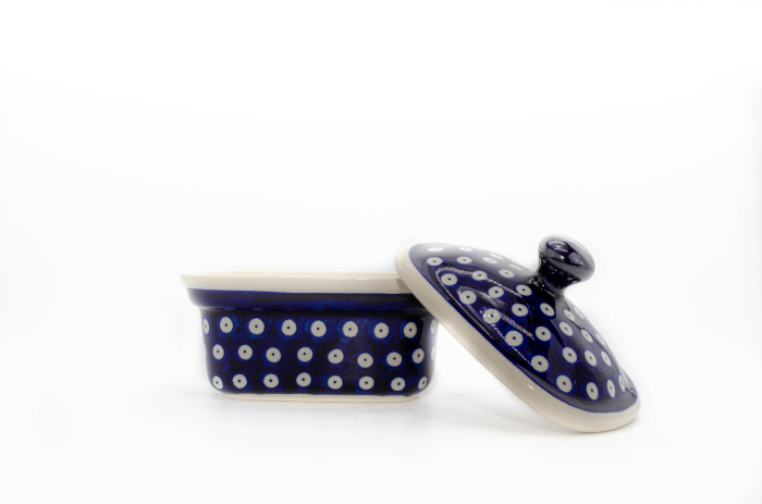 Untiera dreptunghiulara cu capac Blue Eyes, ceramica smaltuita, pictata manual,12,5 x 15,0 cm [6]