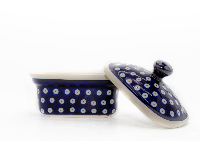 Untiera dreptunghiulara cu capac Blue Eyes, ceramica smaltuita, pictata manual,12,5 x 15,0 cm [4]