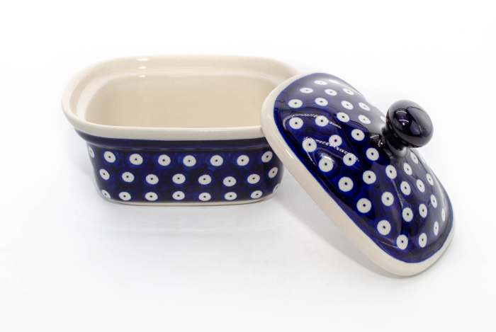 Untiera dreptunghiulara cu capac Blue Eyes, ceramica smaltuita, pictata manual,12,5 x 15,0 cm [3]