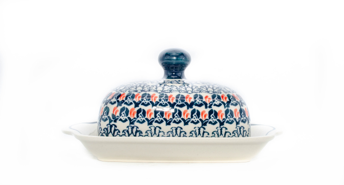 Untiera dreptunghiulara cu capac Flower Bed, ceramica smaltuita, pictata manual, 15,5 x 21,0 cm [2]