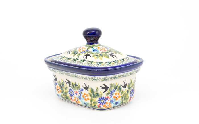 Untiera dreptunghiulara cu capac Inspiration, ceramica smaltuita, pictata manual, 12,5 x 15,0 cm [2]