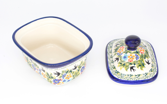 Untiera dreptunghiulara cu capac Inspiration, ceramica smaltuita, pictata manual, 12,5 x 15,0 cm [3]