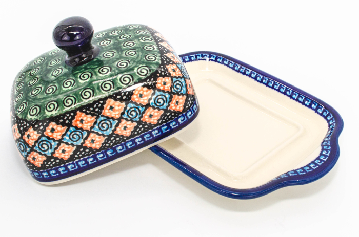 Untiera dreptunghiulara cu capac Mosaic, ceramica smaltuita, pictata manual, 10,5 x 20,0 cm [5]