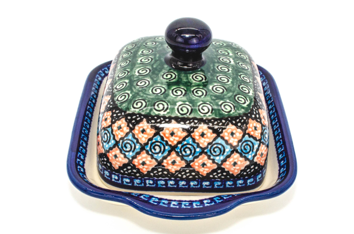 Untiera dreptunghiulara cu capac Mosaic, ceramica smaltuita, pictata manual, 10,5 x 20,0 cm [7]