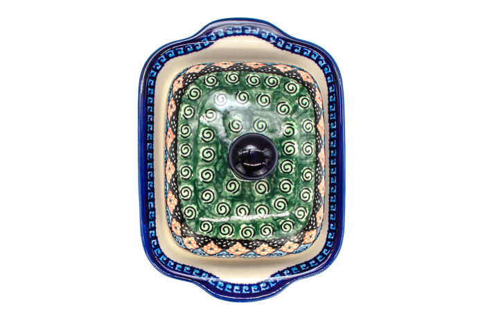 Untiera dreptunghiulara cu capac Mosaic, ceramica smaltuita, pictata manual, 10,5 x 20,0 cm [4]