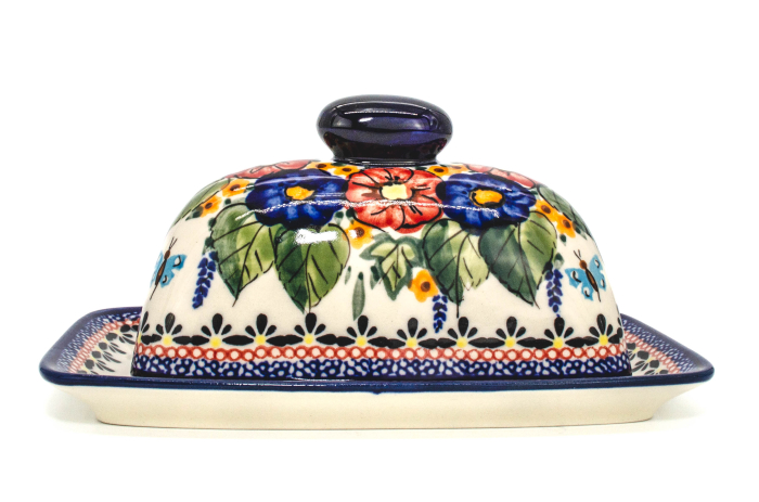 Untiera dreptunghiulara cu capac Poppy Fountain, ceramica smaltuita, pictata manual 11,1 x 19,1 cm [2]