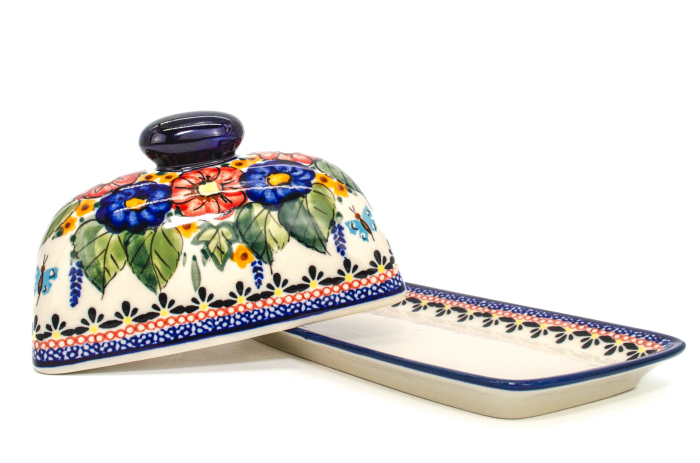 Untiera dreptunghiulara cu capac Poppy Fountain, ceramica smaltuita, pictata manual 11,1 x 19,1 cm [3]