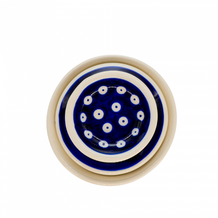 Untiera frantuzeasca Blue Eyes, ceramica smaltuita, pictata manual, 11,0x11,0 cm [5]