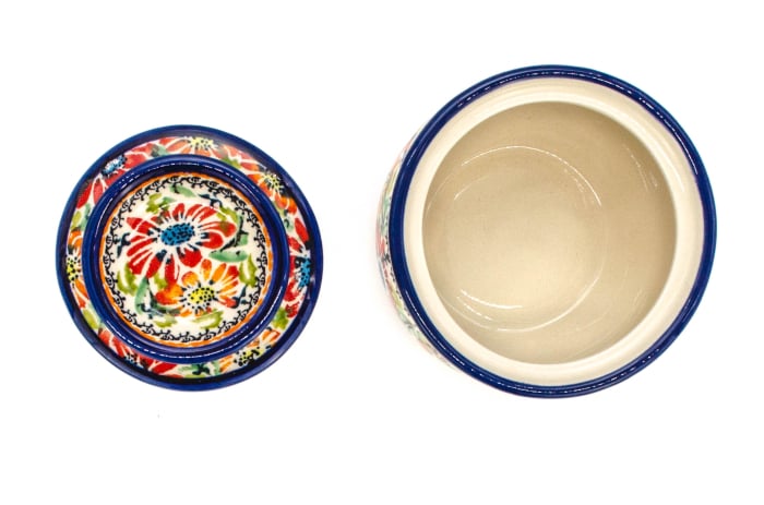 Untiera frantuzeasca Flower Jungle, ceramica smaltuita, pictata manual, 11,0x11,0 cm [6]