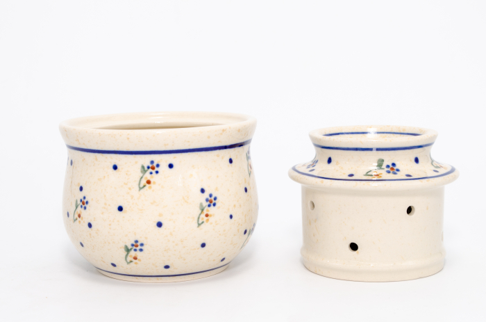 Untiera frantuzeasca Little Flowers, ceramica smaltuita, pictata manual, 11,0x11,0 cm [4]