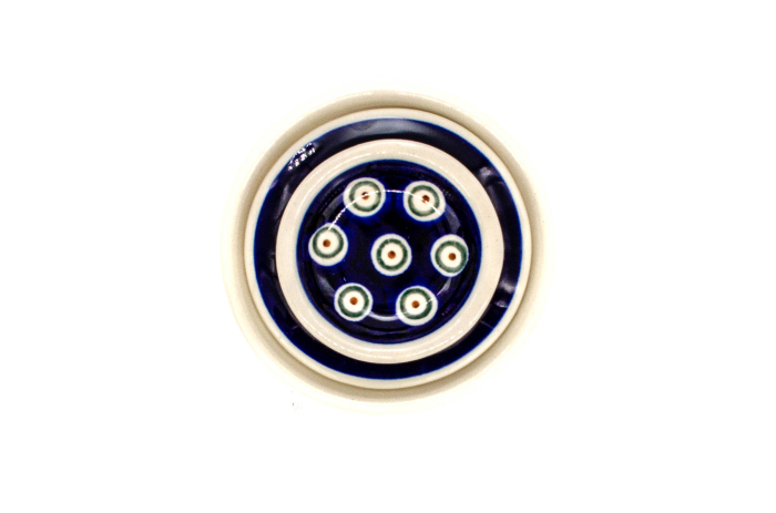 Untiera frantuzeasca Peacock Tear Drops, ceramica smaltuita, pictata manual, 11,0x11,0 cm [5]