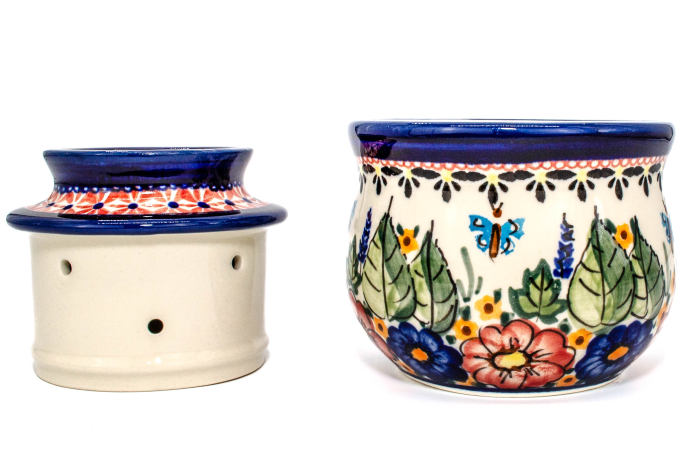 Untiera frantuzeasca Poppy Fountain, ceramica smaltuita, pictata manual, 11,0x11,0 cm [2]