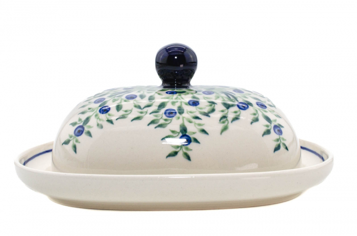 Untiera ovala cu capac Berries, ceramica smaltuita, pictata manual, 15,0 x 19,8 cm [7]