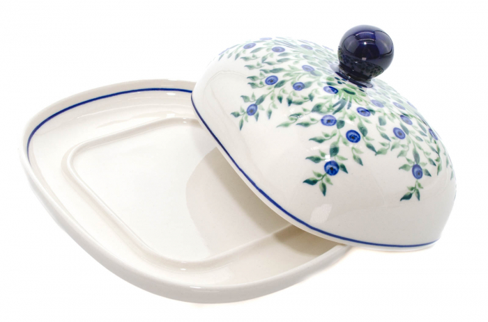 Untiera ovala cu capac Berries, ceramica smaltuita, pictata manual, 15,0 x 19,8 cm [6]