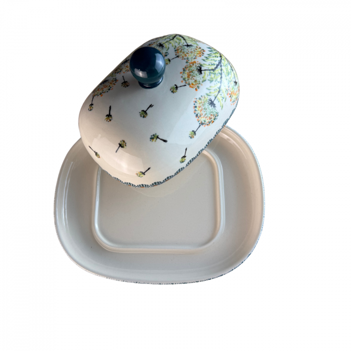 Untiera ovala cu capac Floral Field, ceramica smaltuita, pictata manual, 15,0 x 19,8 cm [6]