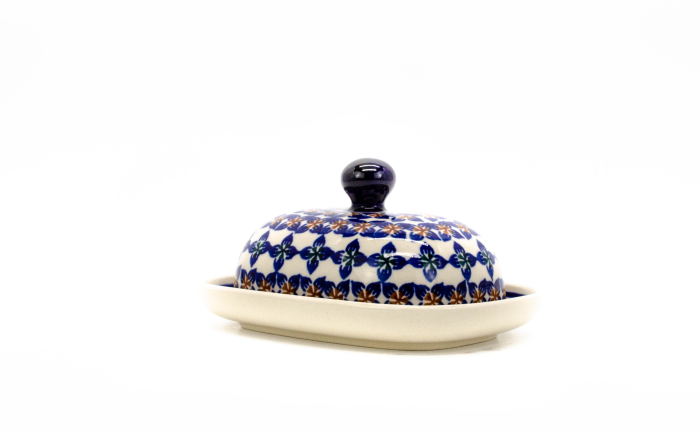 Untiera ovala cu capac Flower Laces, ceramica smaltuita, pictata manual 12,0 x 15,7 cm [3]