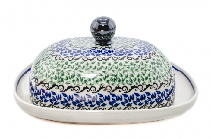 Untiera ovala cu capac Sweet Dreams, ceramica smaltuita, pictata manual, 15,0 x 19,8 cm [2]