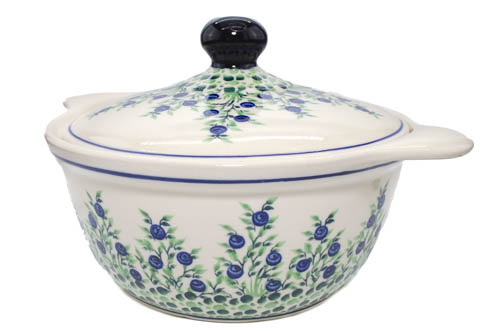 Vas cuptor, rotund, cu capac, Berries ceramica smaltuita, pictat manual, diametru 30,4 cm, volum 2,1 L [2]