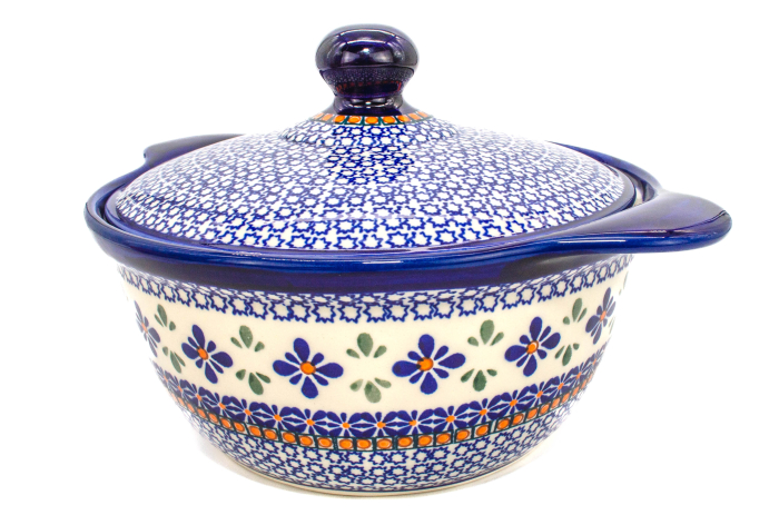 Vas cuptor, rotund, cu capac, Joy, ceramica smaltuita, pictat manual, diametru 30,4 cm, volum 2,1 L [5]