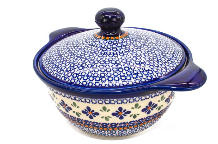 Vas cuptor, rotund, cu capac, Joy, ceramica smaltuita, pictat manual, diametru 30,4 cm, volum 2,1 L [8]