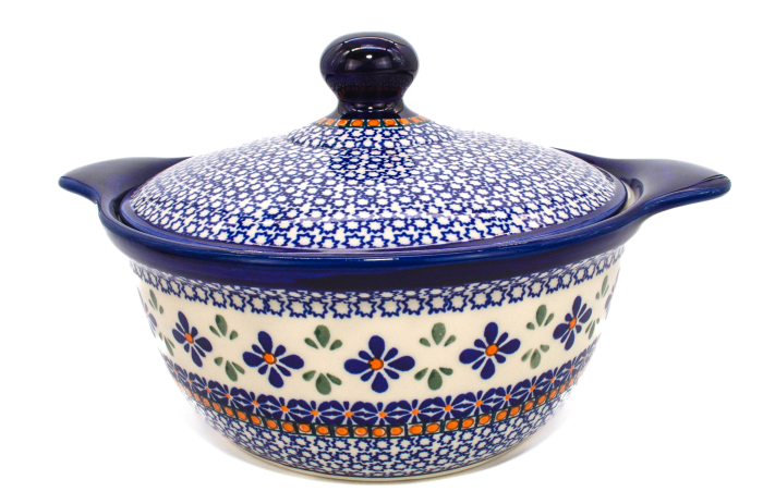 Vas cuptor, rotund, cu capac, Joy, ceramica smaltuita, pictat manual, diametru 30,4 cm, volum 2,1 L [4]