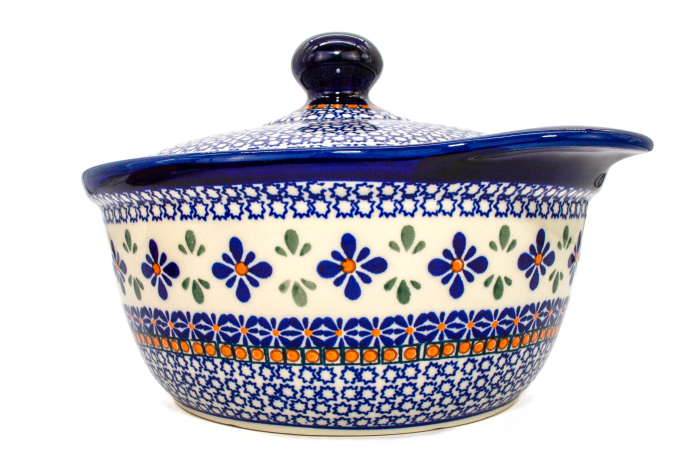 Vas cuptor, rotund, cu capac, Joy, ceramica smaltuita, pictat manual, diametru 30,4 cm, volum 2,1 L [2]