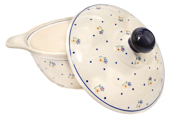 Vas cuptor, rotund, cu capac, Little Flowers ceramica smaltuita, pictat manual, diametru 30,4 cm, volum 2,1 L [6]