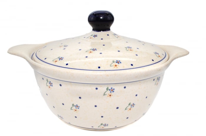 Vas cuptor, rotund, cu capac, Little Flowers ceramica smaltuita, pictat manual, diametru 30,4 cm, volum 2,1 L [2]