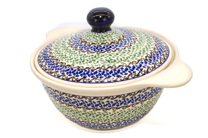 Vas cuptor, rotund, cu capac, Sweet Dreams, ceramica smaltuita, pictat manual, diametru 30,4 cm, volum 2,1 L [5]