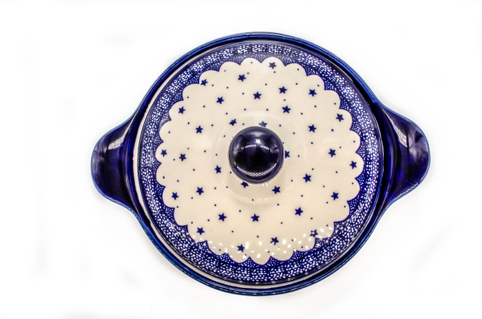 Vas oval cu capac pentru cuptor Fairytale, ceramica smaltuita, pictat manual, 30,4 cm, volum 2,1 L [5]