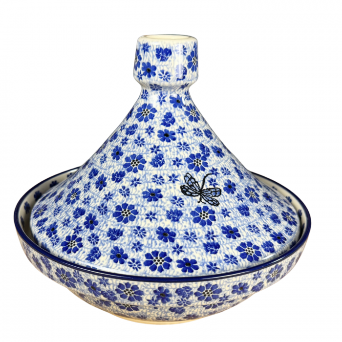 Vas pentru cuptor Tajine, Butterfly Dance, ceramica smaltuita, pictat manual, diametru 26,6 cm [5]