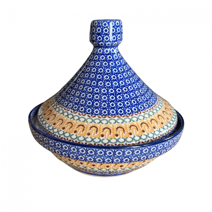 Vas pentru cuptor Tajine, Morning Sunrise, ceramica smaltuita, pictat manual, diametru 26,6 cm [3]
