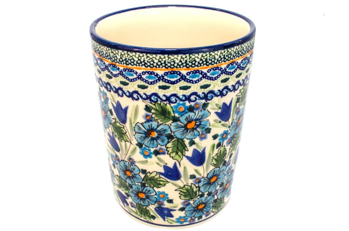 Vaza ceramica, Evangeline, smaltuita, impermeabila, pictata manual, 18,0 cm [3]