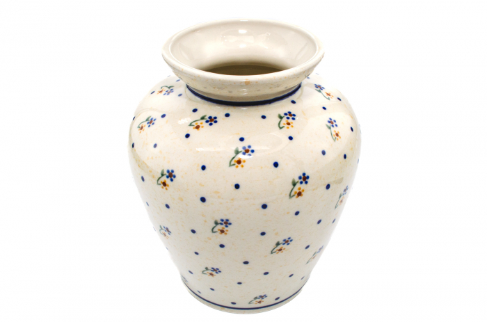 Vaza decorativa Little Flowers, ceramica smaltuita, impermeabila, pictata manual, 19,7 cm [2]