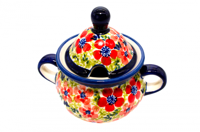 Zaharnita ceramica Fire Poppies ceramica smaltuita, pictata manual, 350 ml [2]