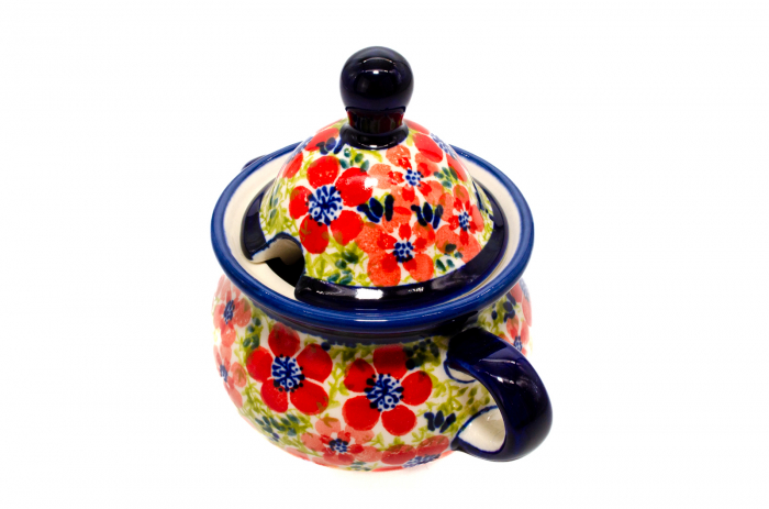 Zaharnita ceramica Fire Poppies ceramica smaltuita, pictata manual, 350 ml [4]