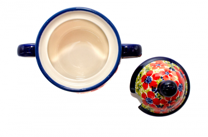 Zaharnita ceramica Fire Poppies ceramica smaltuita, pictata manual, 350 ml [9]
