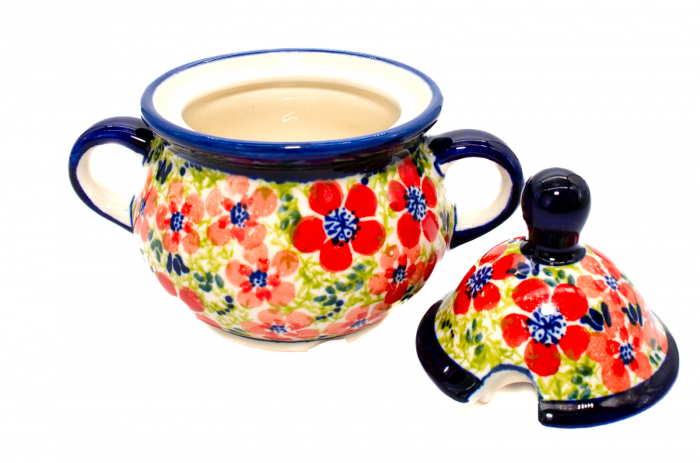 Zaharnita ceramica Fire Poppies ceramica smaltuita, pictata manual, 350 ml [8]