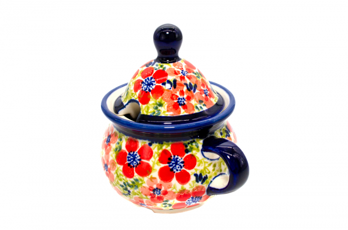 Zaharnita ceramica Fire Poppies ceramica smaltuita, pictata manual, 350 ml [3]