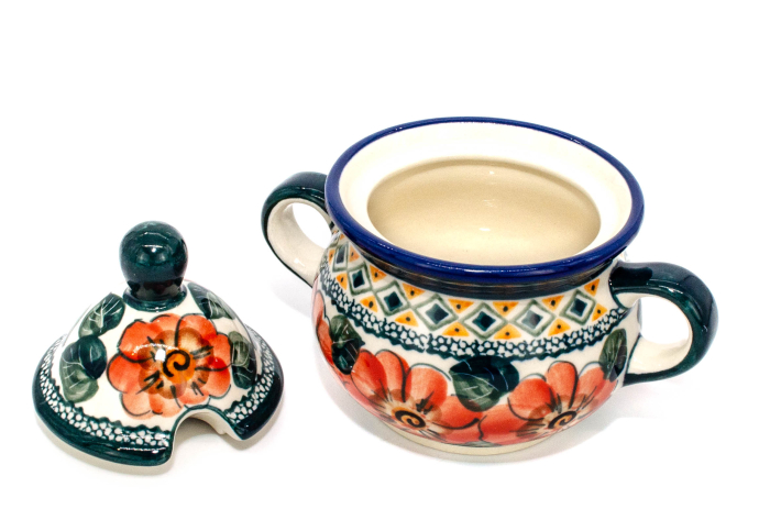 Zaharnita ceramica Flower Field, ceramica smaltuita, pictata manual, 350 ml [5]