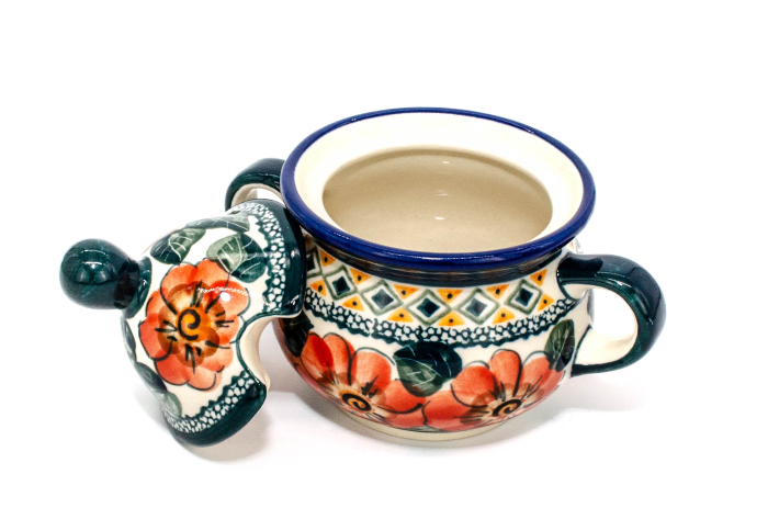 Zaharnita ceramica Flower Field, ceramica smaltuita, pictata manual, 350 ml [4]