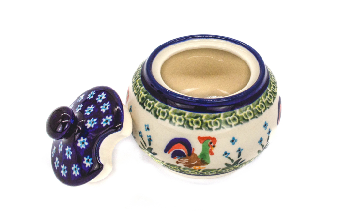 Zaharnita ceramica Vintage Rooster, ceramica smaltuita, pictata manual, 300 ml [2]
