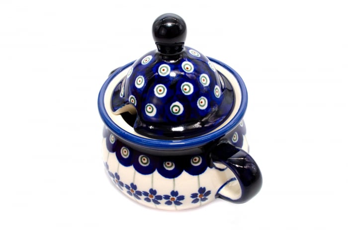Zaharnita ceramica Floral Peacock ceramica smaltuita, pictata manual, 350 ml [7]