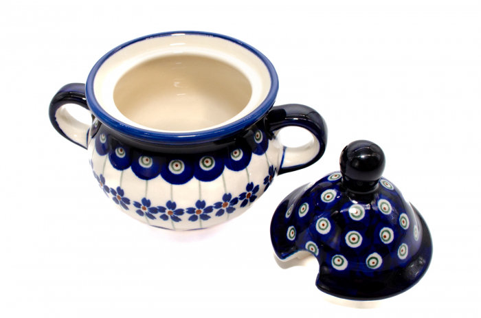 Zaharnita ceramica Floral Peacock ceramica smaltuita, pictata manual, 350 ml [5]