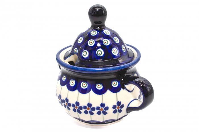 Zaharnita ceramica Floral Peacock ceramica smaltuita, pictata manual, 350 ml [3]