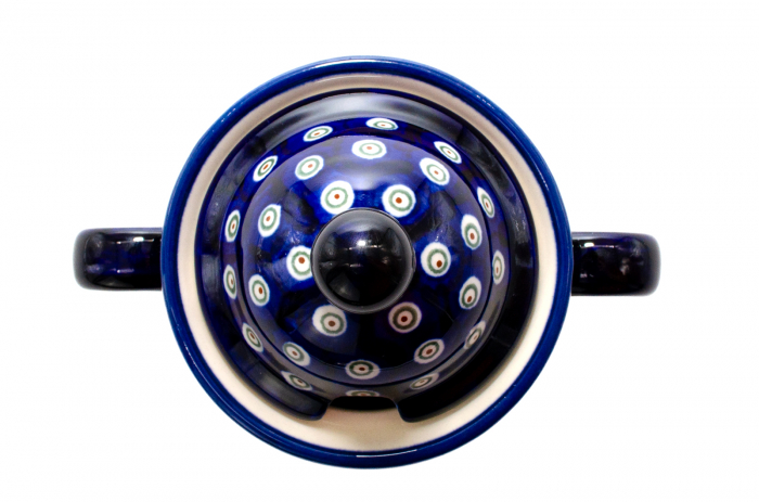 Zaharnita ceramica Floral Peacock ceramica smaltuita, pictata manual, 350 ml [8]
