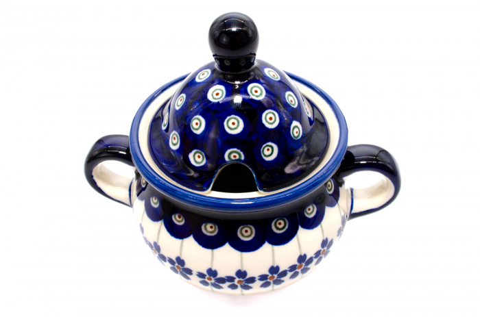 Zaharnita ceramica Floral Peacock ceramica smaltuita, pictata manual, 350 ml [6]